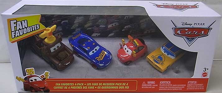 MATTEL CARS 2019 FAN FAVORITES 4PACK